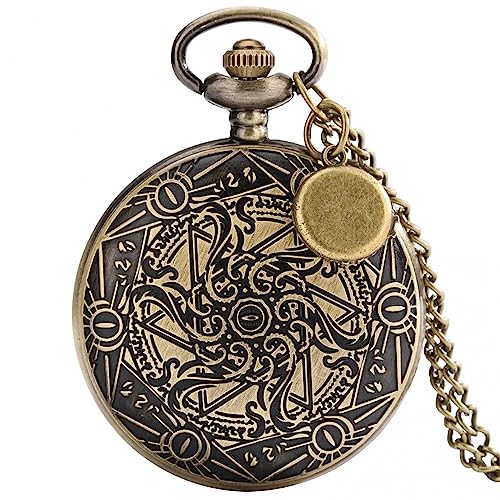 ZALTAS Hollow Design Pocket Watch Bronze Watch Acessórios Quartzo Pingente Relógio Colar Corrente