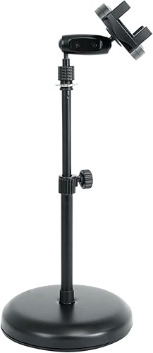 Miniatura 5 de Rockville iStand 7 iPadiPhoneTeléfonoTabletaEscritorio Estudio StandAltura Ajustable + Micrófono Clip