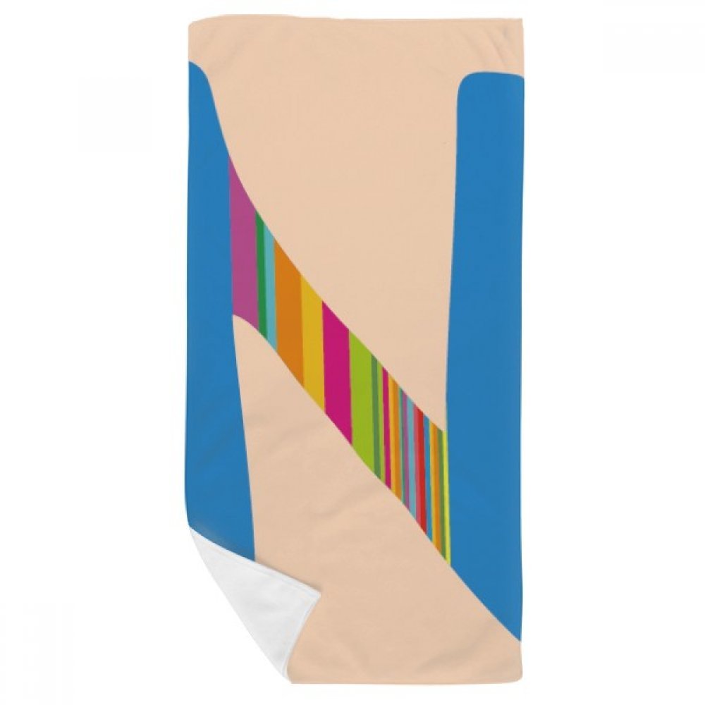 Serviette de bain doux motif alphabet N, linge de toilette premium 35x70cm