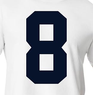 8" Blue-Toned Iron on Numbers for Clothing,Jersey Numbers,Large Iron on Numbers for Jersey Heat Transfer Numbers for Sports Uniform Basketball Football T-Shirt(Style A) (Navy-Blue 8)