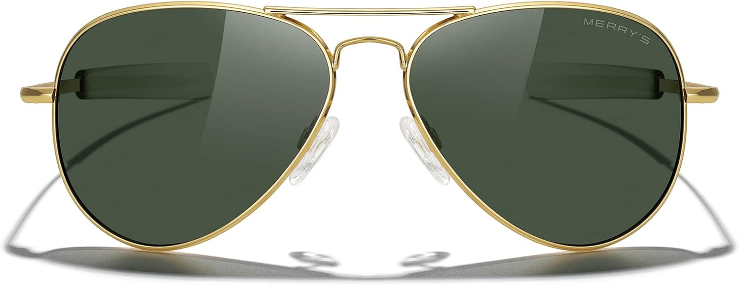 MERRY'S Classic Aviator Military Polarized Sunglasses for Men or Women S8562 - Image 3