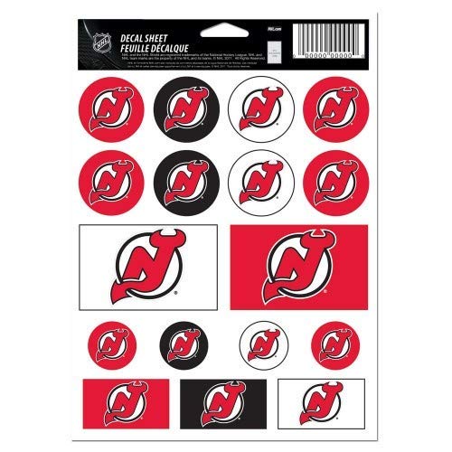 NHL New Jersey Devils Vinyl Sticker Sheet, 5" x 7"