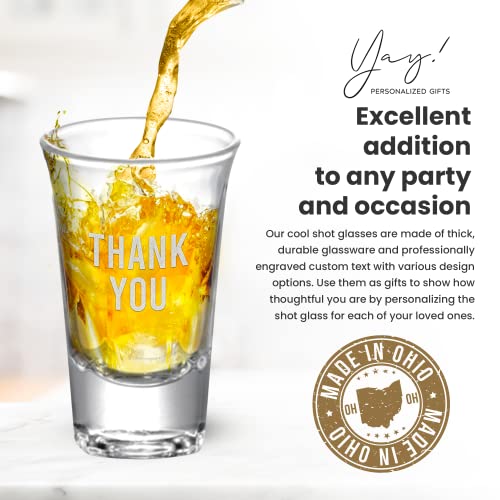 Custom Text Shot Glass - Customized Glasses For Tequila & Vodka Shots For Party - Unique Shot Glasses, Fluted Shot Glass Party Favors For Guests - Engraved Shot Glasses (1 Pack-1.5Oz Fluted Shot) #TOP2