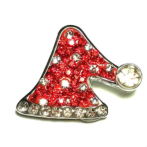 My Prime Gifts Christmas Red Santa Hat Interchangeable 18-20Mm Snap Jewelry Holiday #TOP5