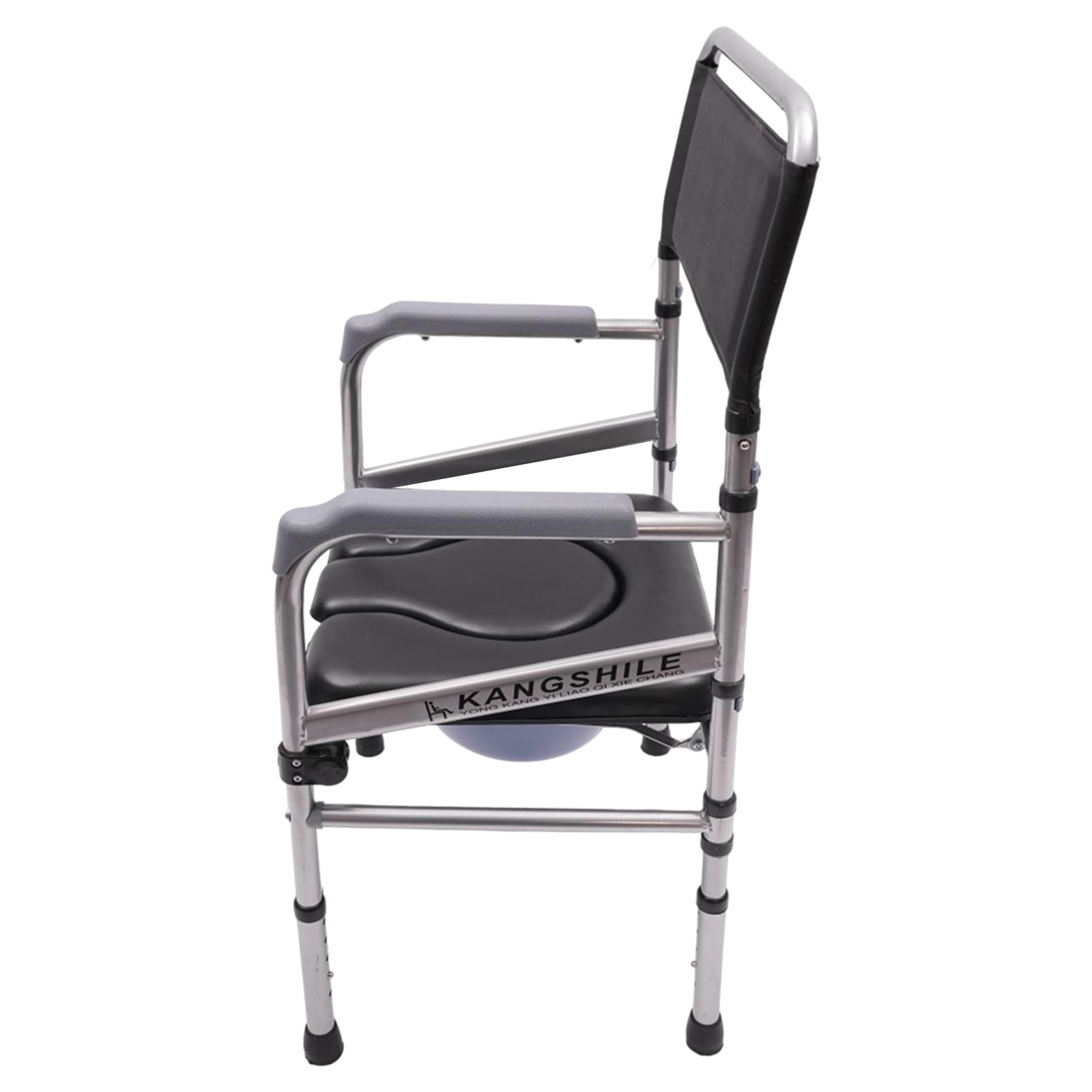 Krzesło toaletowe, składane, wodoszczelne, dla seniorów, zdejmowana toaleta, regulacja wysokości 44-54 cm, do toalety, krzesło nocne