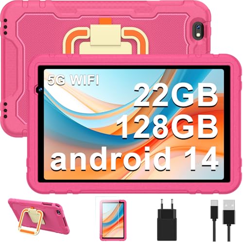 Tablet bambini 10 pollici Android 14 tablets, Octa-Core, 22 + 128GB (TF 1TB), Controllo Parentale,...