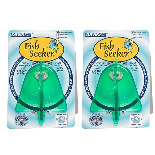 Davis Instruments Fish-Seeker Trolling Plane - (2 Pack) - Green Color