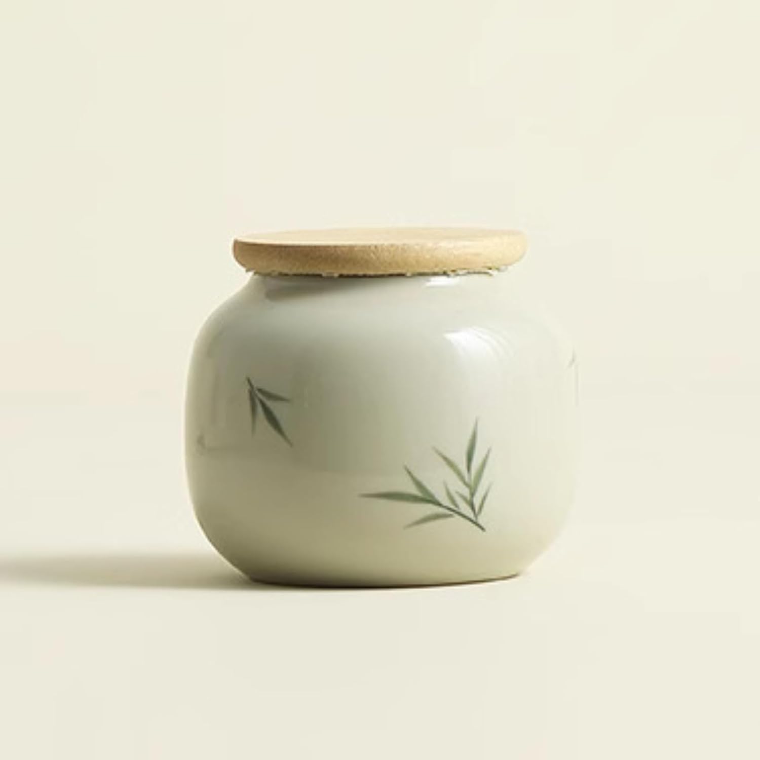 Underglaze Color Hand-drawn Tea Canister, 200ml 6.8oz, Ceramics Mini Tea Storage Jar Storage Tank Porcelain Jar