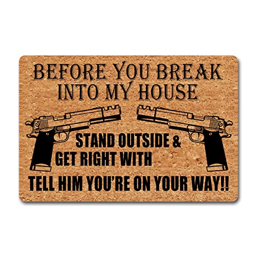 �ʔ����E�F���J���h�A�}�b�g �S���o�b�N Before You Break Into My House Stand Outside(60.2 cm X 39.6 cm)�p�[�\�i���C�Y���ꂽ�E�F���J���}�b�g �G���g�����X �E�F�C�p ���� �� �E�H�[�~���O �m�x