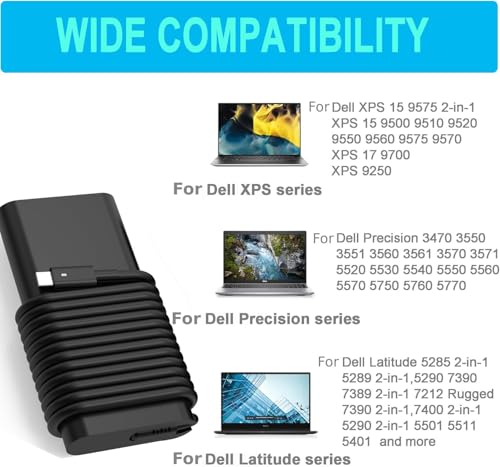 Cargador Dell 20V 6.5A USB-C para portátiles XPS y Latitude 4
