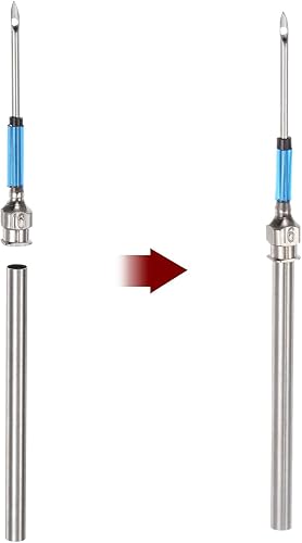Miniatura 4 de HARFINGTON Kit de agujas perforadoras ajustables, 8 tamaños, aguja perforadora con aguja de bordado ajustable, herramientas de tejido para hilo de