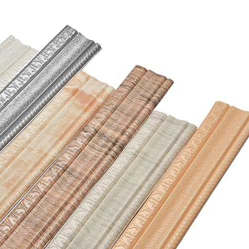 Self Adhesive Flexible Foam Molding Trim, 90"X 3" Peel And Stick Wall Border, 3D Sticky Decorative Wall Lines Border Stickers For Home, Office, Hotel Diy Decoration, Easy To Clean (Gray Black) #TOP6