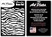 Art Plates Zebra Print - Black & White Mouse Pad