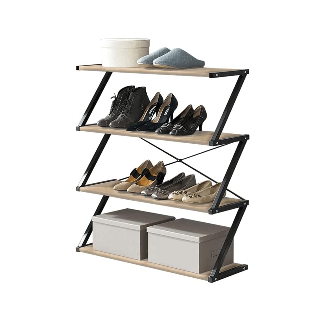 Étagère à chaussures à 4 niveaux pour en finir avec le désordre de l'entrée