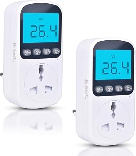 Blackt Electrotech (BT72PM) Digital Electricity Usage Monitor Plug Power Meter with LCD Display for Watts, Voltage, Amps, and Energy Cost Calculation (16A, 3680W, 230V) (2)