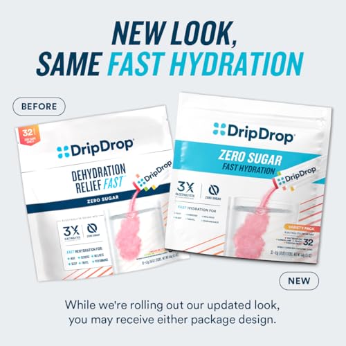 DripDrop Hydration - Zero Sugar Watermelon - Electrolyte Drink Mix Single Serve Powder Packets | Non-GMO, Gluten Free, Vegan | 32 Sticks - Thumbnail 5