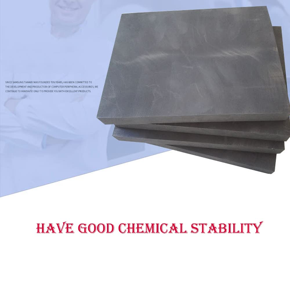 Placa de grafito de alta densidad de 5 piezas, lámina de carbono conductora, placa de electrodo resistente a altas temperaturas, bloque electrolítico de ánodo for laboratorio ( Size : 100*100*10mm )