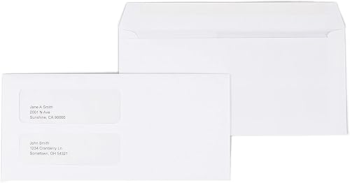 Staples Sobres de negocios engomados, 4 3/16 pulgadas x 9 pulgadas, blanco, 2000/cartón (ST381911-CCVS)