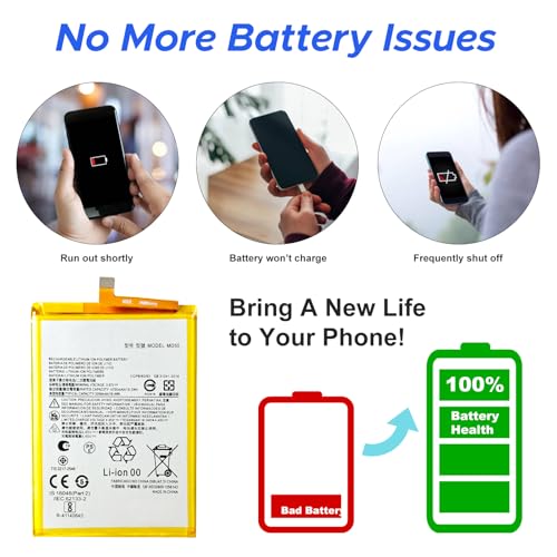 Image of GREEN FUSION Compatible with Moto G Stylus 5G 2022 XT2215 Cellphone Battery Replacement Kit MD50, Includes Repair Tools
