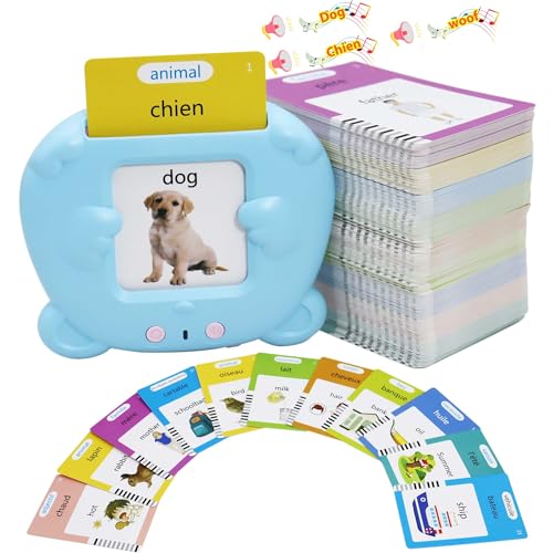 MAYAPHILOS English and French Talking Flash Cards with 510 Sight Words Learning Educational Toys to...