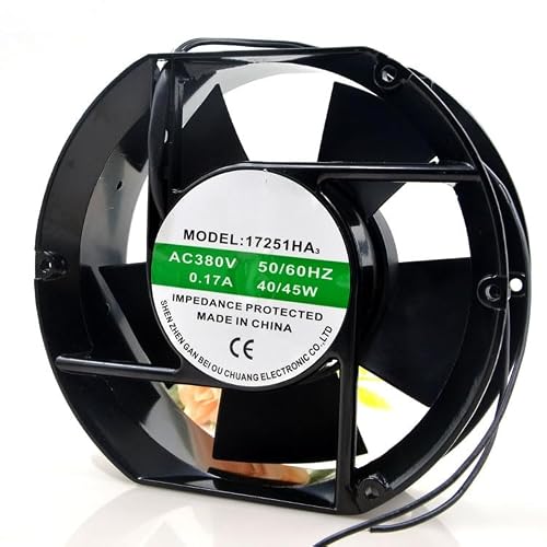 17251A3-HBAPL 17251 AC Fan, 380V Aluminum Frame Dual Ball Industrial Cabinet Fan