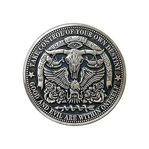 Giant Stone Worship Totem Challenge Coins Witchcraft Antiques Silver Dollar Coin Collection Amusing Gifts #TOP1