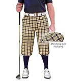 Golf Knickers Plaid and Cap: Mens 'Par 5' - Perth (32)