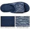 RockDove Men's Adjustable Wrap Memory Foam Slide Slipper, Size 8/9 UK Men, Navy Blue #3