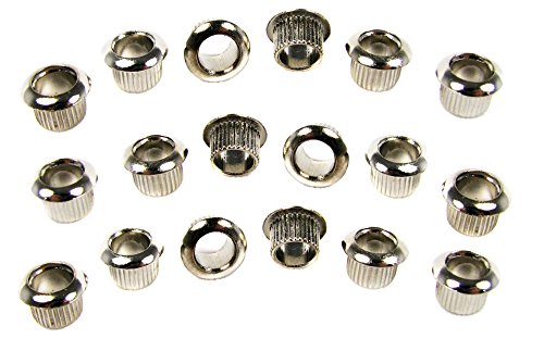 24pc. Shiny Nickel-Plated Guitar Tuner Bushings
