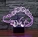 Produktbild Schöne Dinosaurier bunte Nachtlicht Schreibtisch 3D Illusion Lampen Decoracion Bodan 7Colors Turn Fleisch LED-Lichter Niedliche Baumwolle Lampen