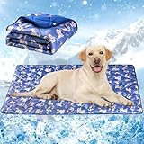 Dog Cooling Mat, Washable Dogs Cats Pet Non-Toxic Cooling Pads Summer Sleeping Kennel Mats，Pet Self Cool Ice Blanket for Indoor & Outdoor Dog Beach Essentials Small