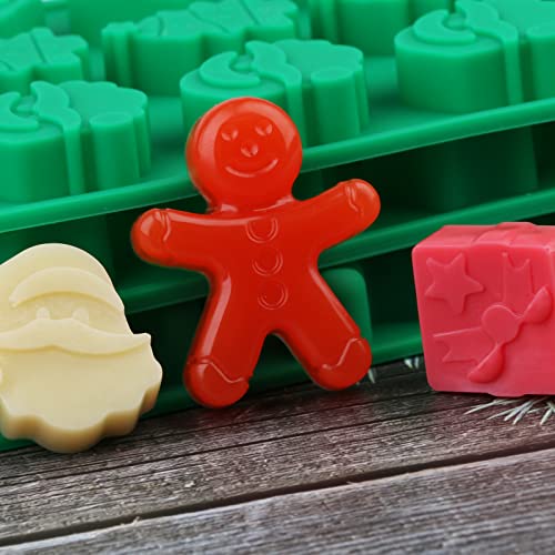 Ailehopy CMS-0517 Silicone Chocolate Candy Molds - Set Of 6 Christmas Shapes thumb #6