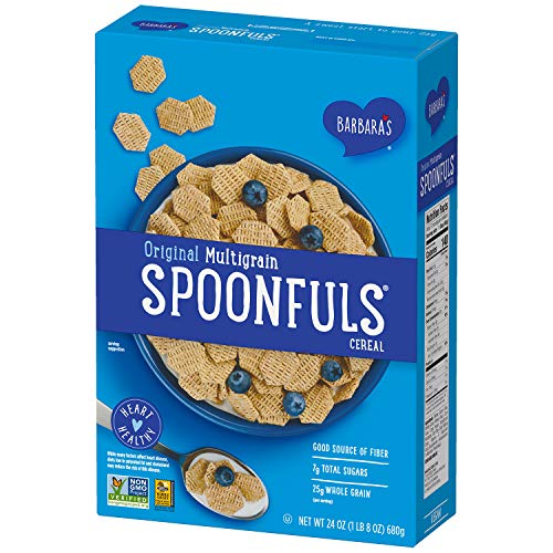 Barbara's Multigrain Spoonfuls Cereal, Heart Healthy, Non-GMO, 14 Oz Box (Pack of 12)
