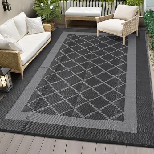 COZYLOOM Outdoor Rug Waterproof 10x20 Reversible Patio Rug,