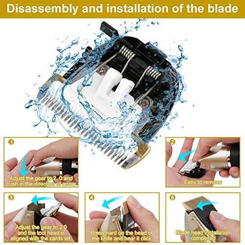 AerWo Dog Clippers Pet Grooming Clipper, Upgraded Low Noise Dog Cat Hair Trimmer Cutter, USB Rechargeable Shavers Electrical Pet Professional Grooming Machine Tool