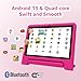 ApoloSign Kids Tablet, 10 Inch Tablet for Kids with Android 13, WiFi, BT5.0, Dual Camera, Pre-Installed Educational App, Parental Control, Shockproof Case for Boys Girls (Pink)