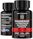 Magtein Magnesium L-Threonate – 2000mg Mag Complex with L Threonate, Glycinate, Citrate & Vitamin B6 – Brain Health, Memory, Focus & Mental Clarity | 300mg Elemental Magnesium | 90 Capsules