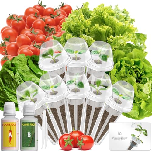 Salad Seed Pod Kits for AeroGarden iDOO Hydroponics Growing System Herb Garden 400 Seeds Including American Fast Lettuce Buttercrunch Lettuce Red Cherry Tomato8 Pods