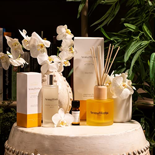 Aromaworks Serenity Room And Linen Mist - Lemongrass, Neroli And Sweet Geranium Aromas - Uplift, Balance & Focus - Natural, Vegan, Cruelty Free - 3.4Oz #TOP6