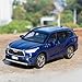 LOVEPOSELY Compatible for 1/32 Highlander SUV Diecast Model Car, Collectible Zinc Alloy Toy Car with Lights and Sounds, Pull Back Vehicles Toy for Adults Kids Birthday Gifts Decoration (Blue)