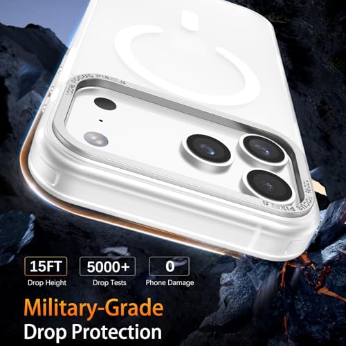 Image of YINLAI for iPhone 17 Pro Max Case 6.9-inch,Magnetic Compatible with MagSafe, Slim Matte Anti-Fingerprint, Shockproof Full Body Military Grade Protection for iPhone 17 Pro Max Cover, Clear