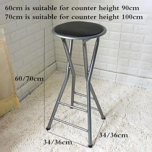 Tabouret de bar pliable en métal robuste au design compact et stable - 3