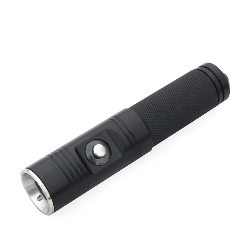 Sea frogs Underwater Diving Flashlight, 900 Lumens, 100M Waterproof, Black Aluminum (MK-7)