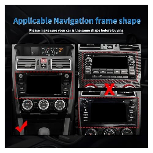 Pegatina de panel negro para control central de WRX 2015-2021 4