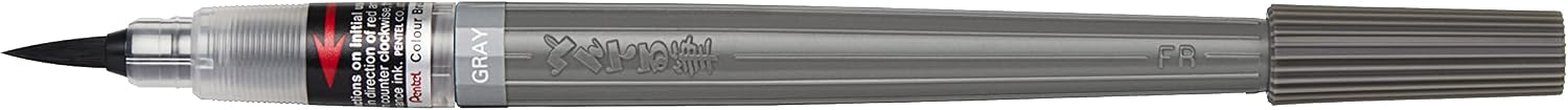 Pentel FRP-137X Pack of 12 FRP Refills for XGFP Brush Grey