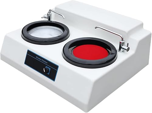 Commerical MP-2 Metalographic Grinder- Pulidora Muestras Molienda Pulidora de Muestras con Grifo de Enfriamiento de Agua, Escritorio Doble Disk Mesa