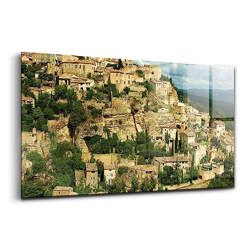 Peinture sur verre Château de Provence pour créer une ambiance chaleureuse dans votre salon