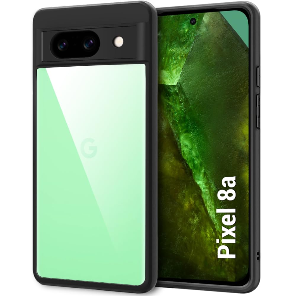 TheGiftKart Ultra-Hybrid Shockproof Back Cover Case for Google Pixel 8A | Camera Protection Bump | Hard Back Cover Case for Google Pixel 8A (PC & TPU, Crystal Clear Back, Black Sides) (B0D3LZP5PH) Amazon Price History, Amazon Price Tracker