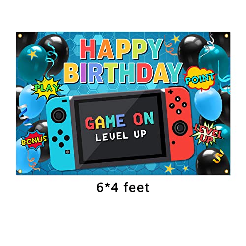 Video Game Party Supplies Happy Birthday Gaming Banner Game On Birthday Party Backdrop,Video Game Backdrop Gaming Party Props Party Accessory Party Decoration Supplies #TOP2