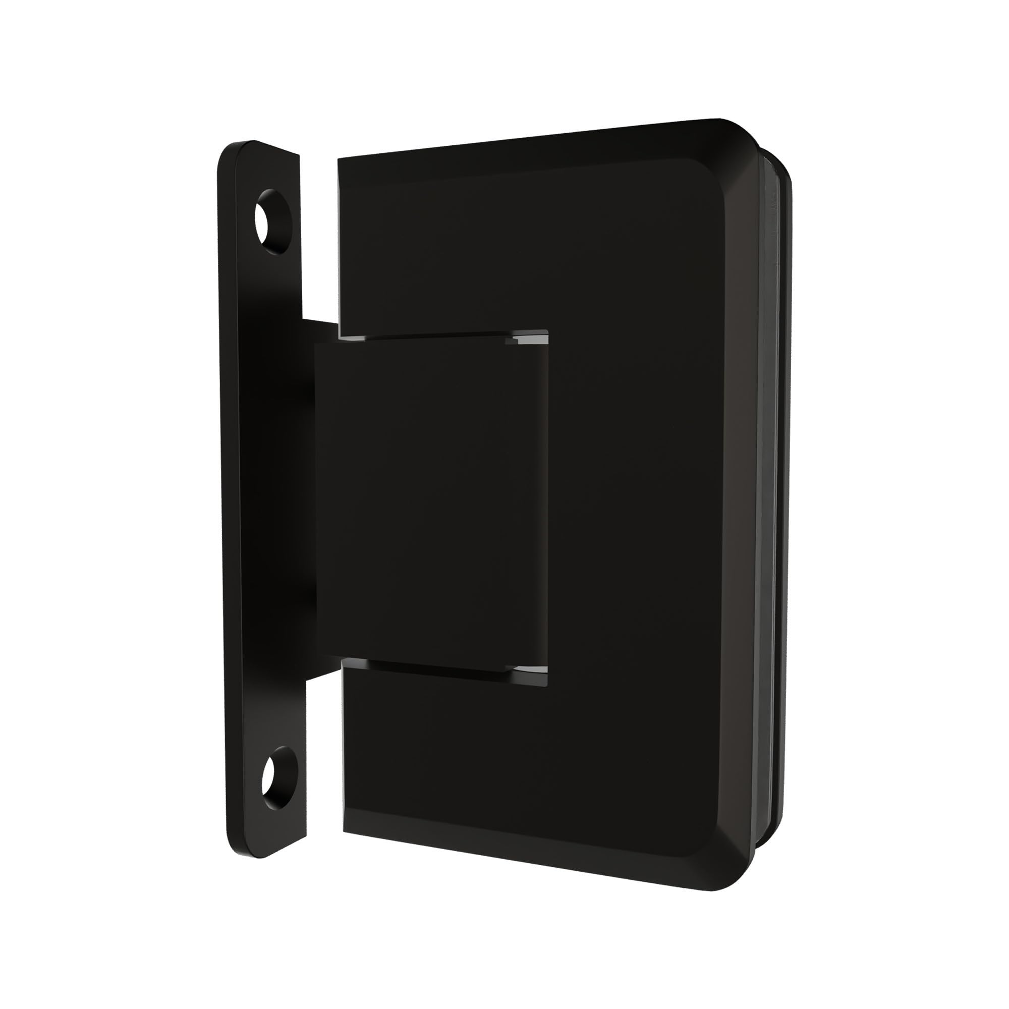 Brixwell Wall Mount H-Back Plate Shower Door Hinge for Frameless Shower Doors, Brass Material, Oil Rubbed Bronze Finish, Fits 3/8" to 1/2" Glazing Thickness, 4" Height